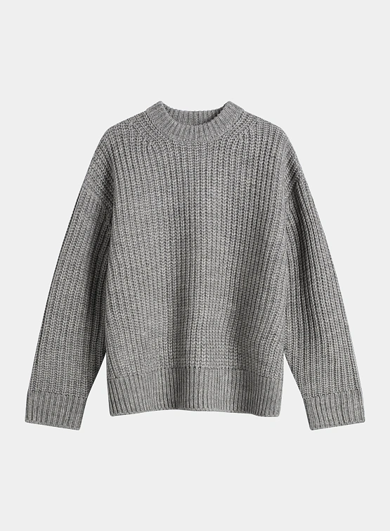 Свитер MKI MIYUKI ZOKU Chunky Rib Knit Melange Grey