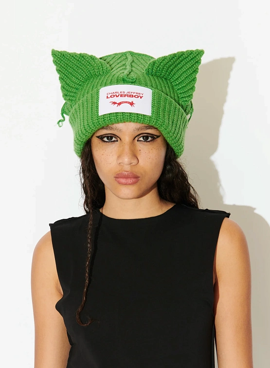 Шапка Charles Jeffrey Loverboy Chunky Ears Green