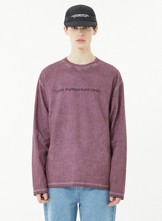 Лонгслив LMC Overdyed Fn Long Slv Tee Dark Purple