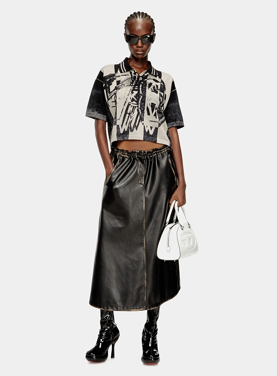 Женское поло Diesel M-Oliba-Polo Maglia Black