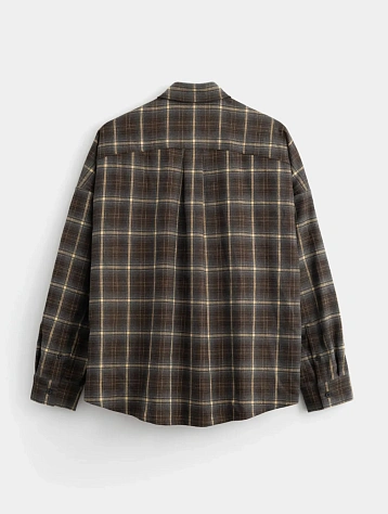 Рубашка Stampd Oversized Plaid Buttondown Brown
