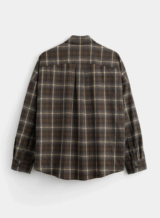 Рубашка Stampd Oversized Plaid Buttondown Brown