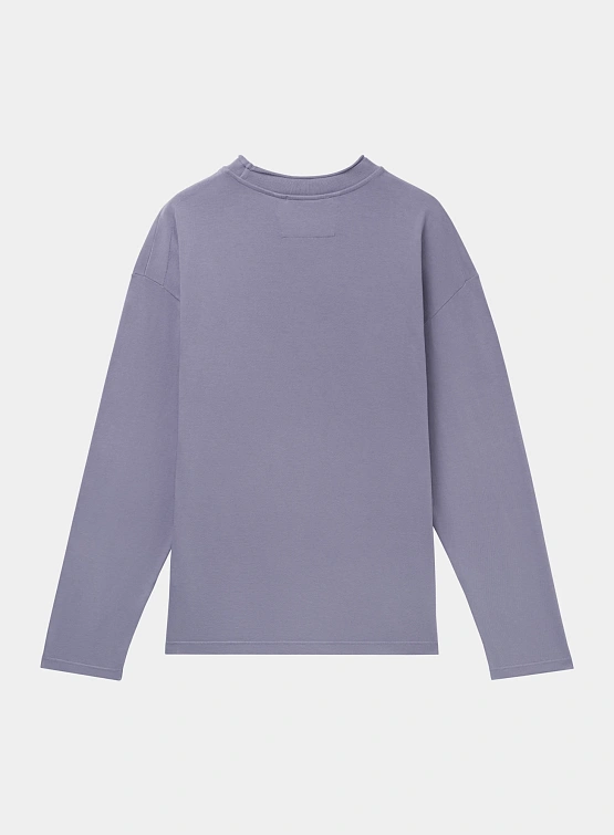 Лонгслив C.P. Company 20/1 Jersey Boxy Logo Lavander Violet