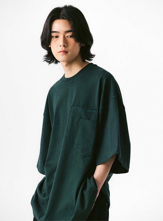 Футболка ANGLAN Double Pocket Half Tee Green