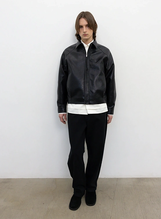 Кожаная куртка LE17SEPTEMBRE Leather Jacket Black