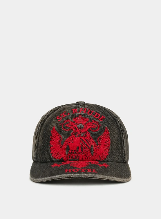 Кепка RHUDE Seal Denim Curved Brim Agoura Black/Red