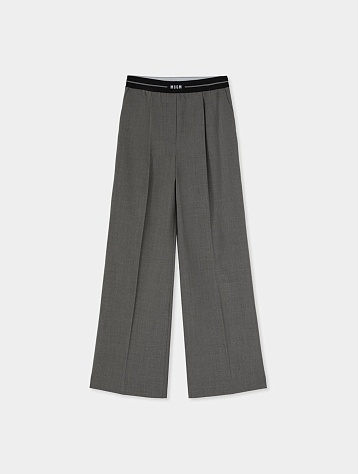 Брюки MSGM Palazzo Trousers Grey