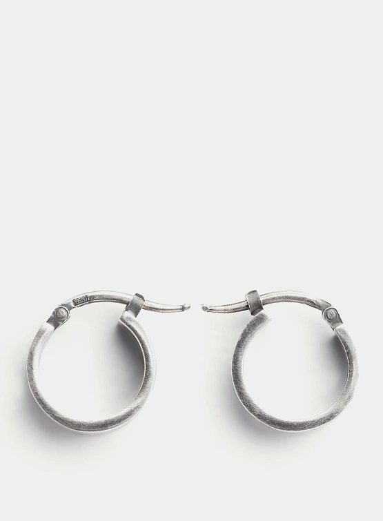 Серьги MM6 Maison Margiela Number Logo Motif Hoop