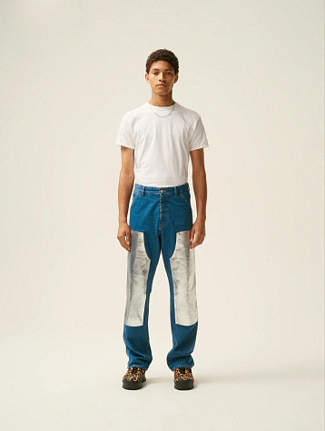 Джинсы Bluemarble Double Knee Pant In Denim Blue