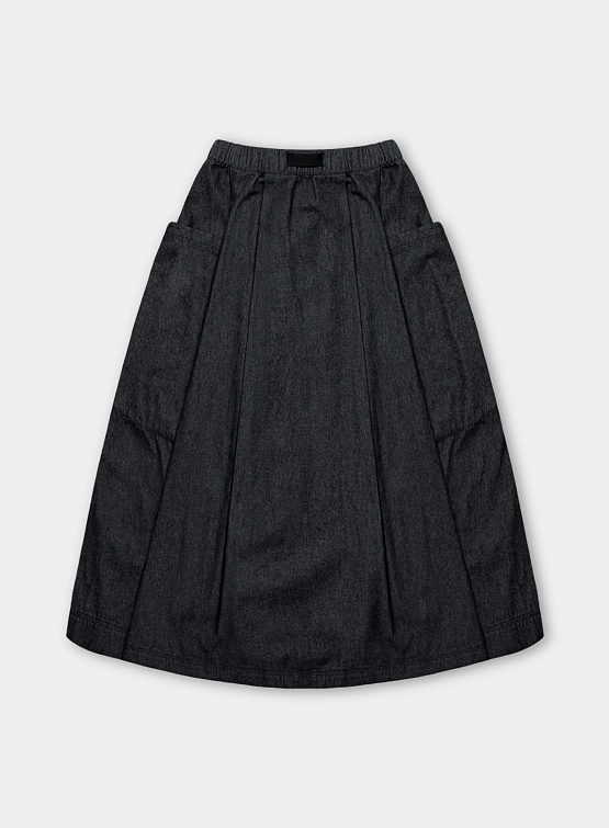 Юбка ANGLAN Belt Bloom Denim Skirt Black Denim