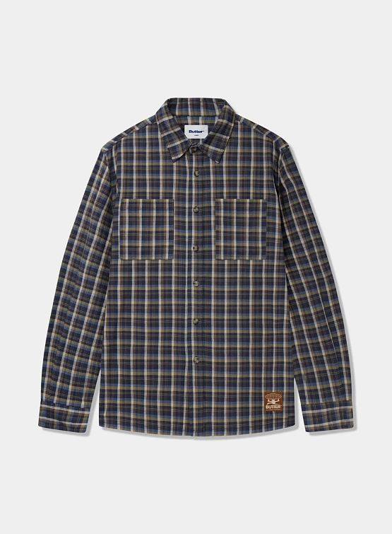 Рубашка Butter Goods Terrain Plaid Shirt Navy