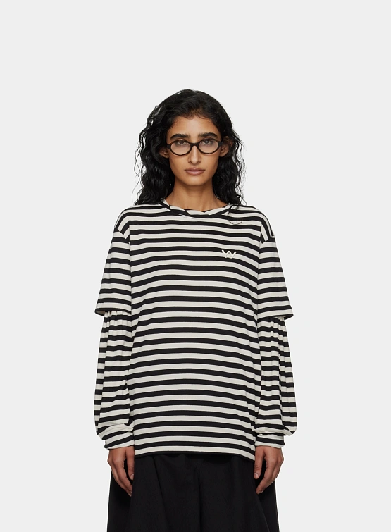 Женский лонгслив OPEN YY Layered Stripe Black