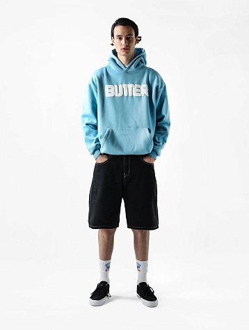 Худи Butter Goods Puff Rounded Logo Sky