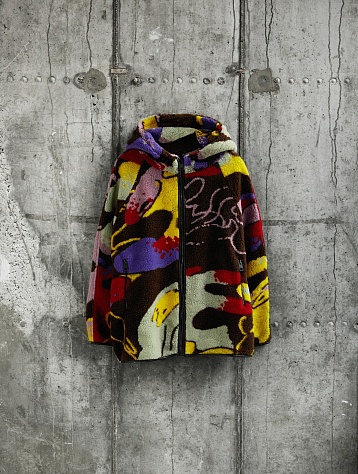 Флисовая куртка Sunnei Faux Shirling Multicolor
