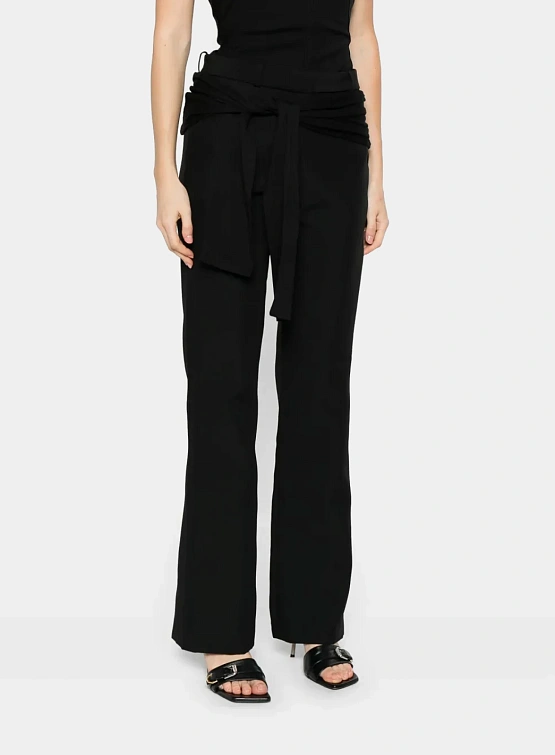 Женские брюки Coperni Jersey Wrap Black