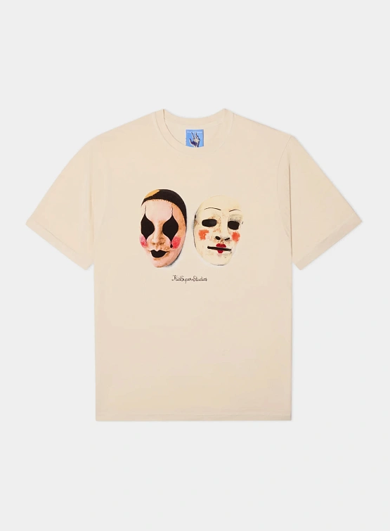 Футболка KidSuper Masks Tee Cream