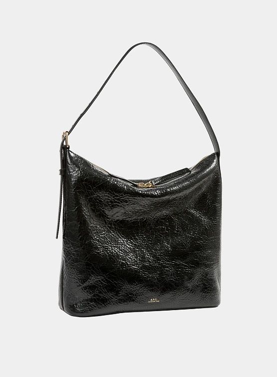 Сумка A.P.C. Vera Crinkled Leather Noir