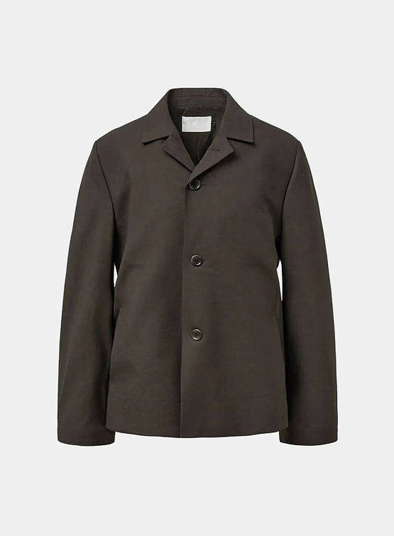 Пиджак AMOMENTO Oversized Wool Jacket Dark Brown