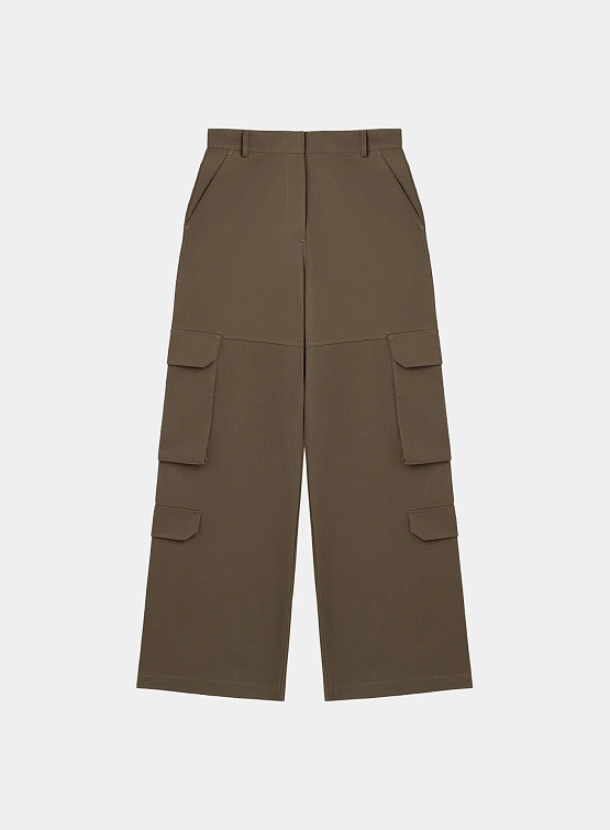Брюки MSGM Solid Cargo Pants Olive