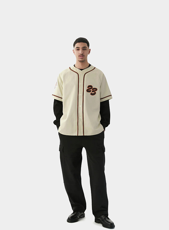 Рубашка thisisneverthat Script Baseball Jersey Cream