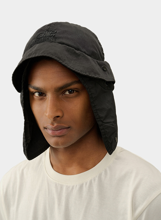 Панама C.P. Company Nylon B Neck Flap Black