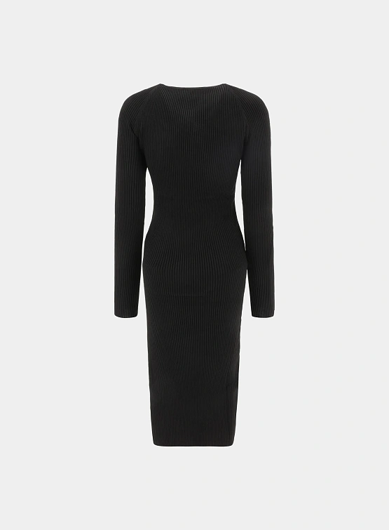 Женское платье Coperni Twisted Cut-Out Knit Dress Black