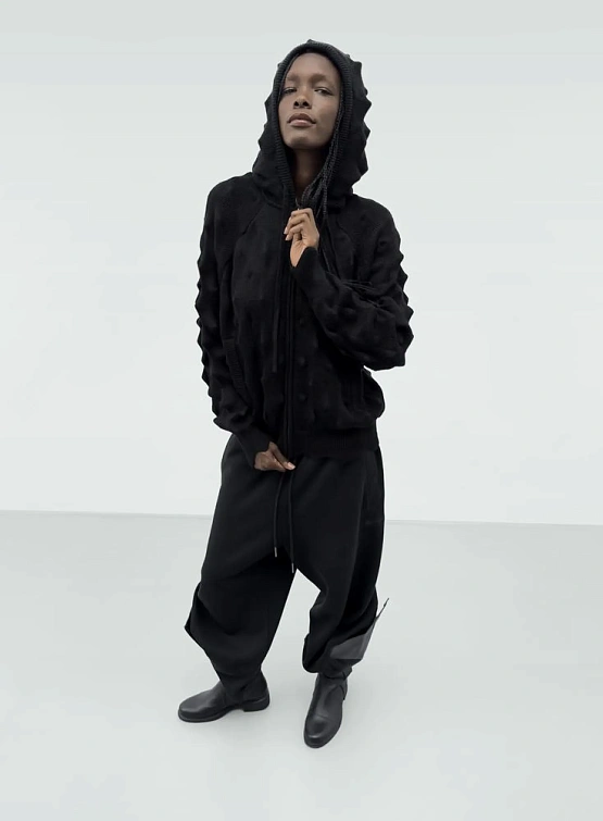 Зип-худи MADFRENZY Spiked Zip-Up Black