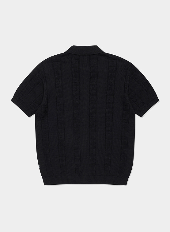 Поло LMC Jqd Zip-Up Knitted Polo Shirt Black