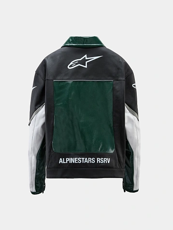 Кожаная куртка ALPINESTARS RSRV Alloy Black/White/Green