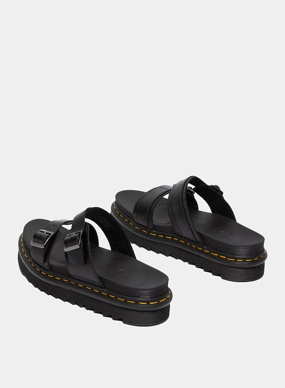 Dr. Martens Myles Brando Buckle Slide Black Dr. Martens Studio Slow