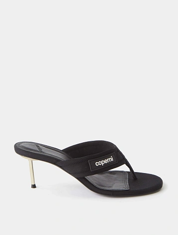 Женские сандалии Coperni Branded Thong Sandal Black