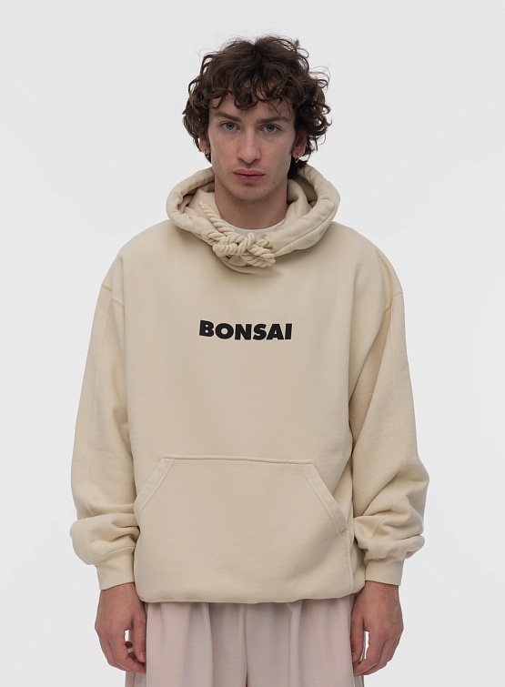 Худи BONSAI Drawstring Logo Hoodie Ivory