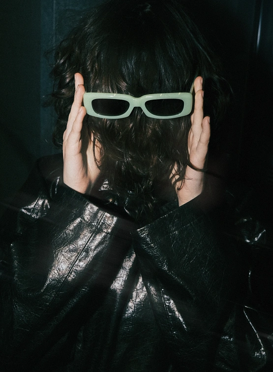 Очки THE ATTICO x Linda Farrow Mini Marfa Acid Green