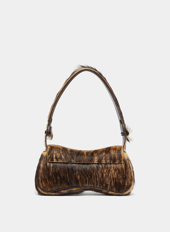Сумка Diesel Play Clutch Hairy Leather Brown
