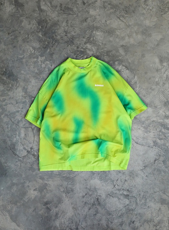 Футболка BONSAI Spray Dyed Oversize Tee Spray1