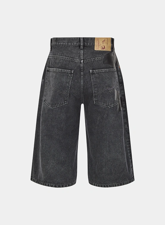 Шорты Martine Rose Jean Short Black Wash/Gaffer Tape