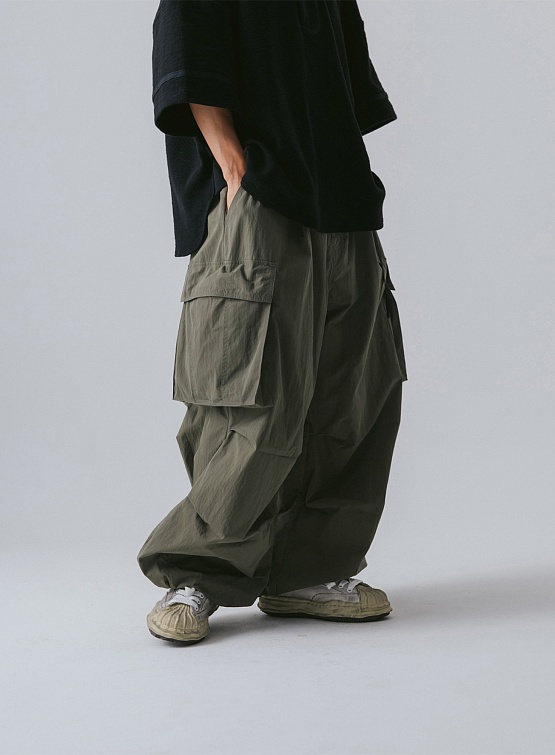 Брюки ANGLAN CN Belt Cargo Balloon Pants Khaki