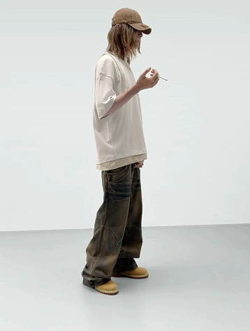 Джинсы MADFRENZY Mud Dyed Brown