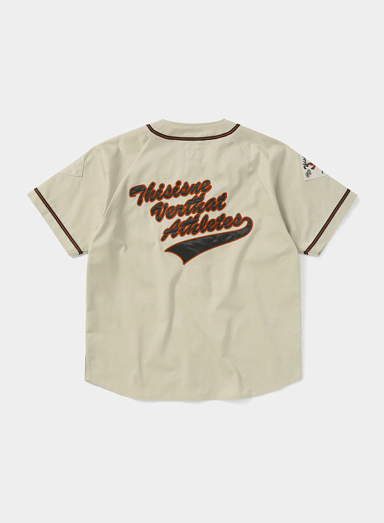 Рубашка thisisneverthat Script Baseball Jersey Cream