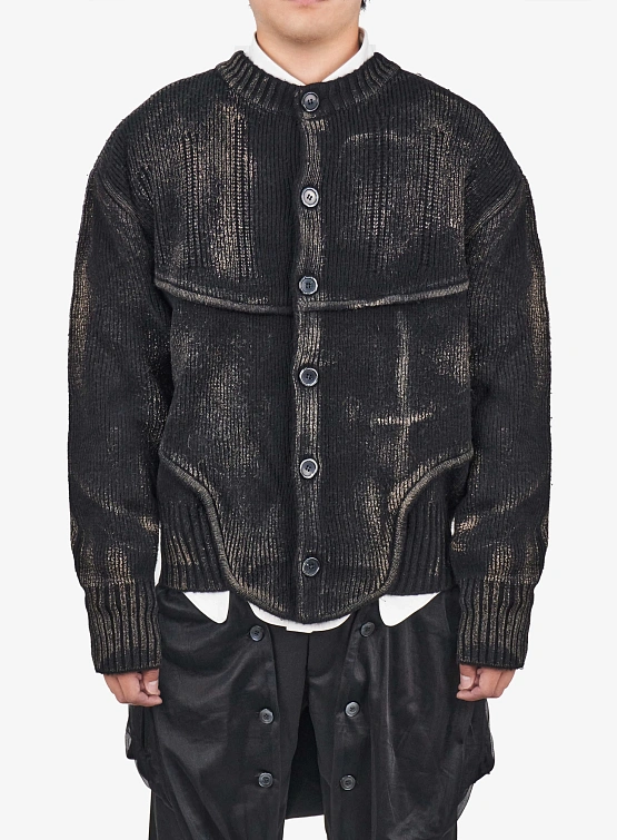 Кардиган JUNTAE KIM Painted Corset Knit Black