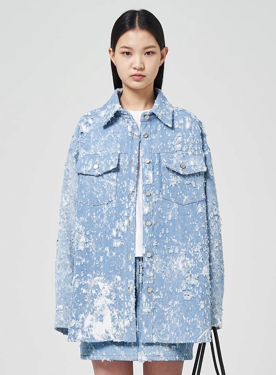 Женский овершот JUUN.J Bullet Denim Overfit Shirt Sky Blue