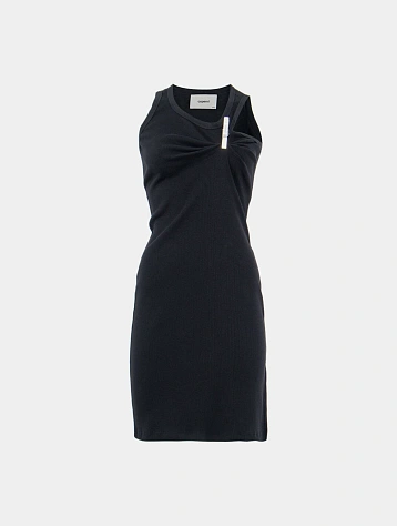 Женское платье Coperni Washing Clip Rib Black
