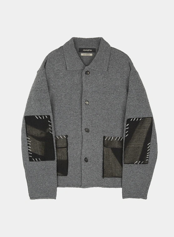 Кардиган JIYONGKIM Sun-Bleached Pocket Knit Grey