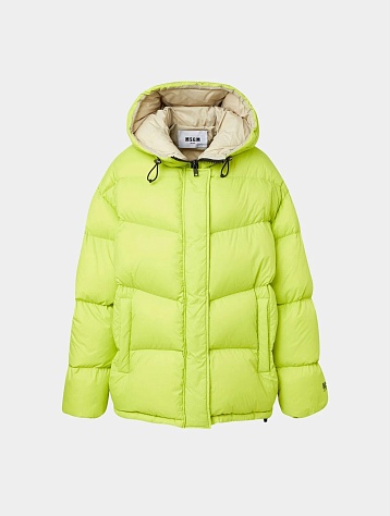 Куртка MSGM FULL ZIP LIME GREEN