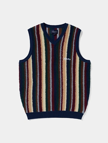 Жилет thisisneverthat Striped Knit Vest Navy
