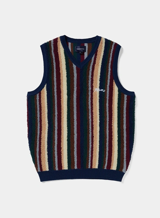 Жилет thisisneverthat Striped Knit Vest Navy