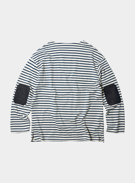 Лонгслив FrizmWORKS Patch Stripe Boat Neck Ivory