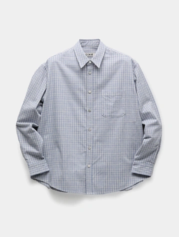 Рубашка COOR Block Checkered One Pocket Blue Check