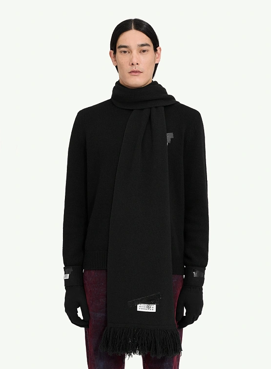 Шарф MM6 Maison Margiela Numeric Patch Black