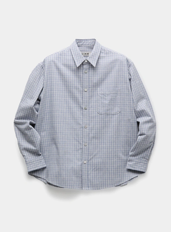 Рубашка COOR Block Checkered One Pocket Blue Check